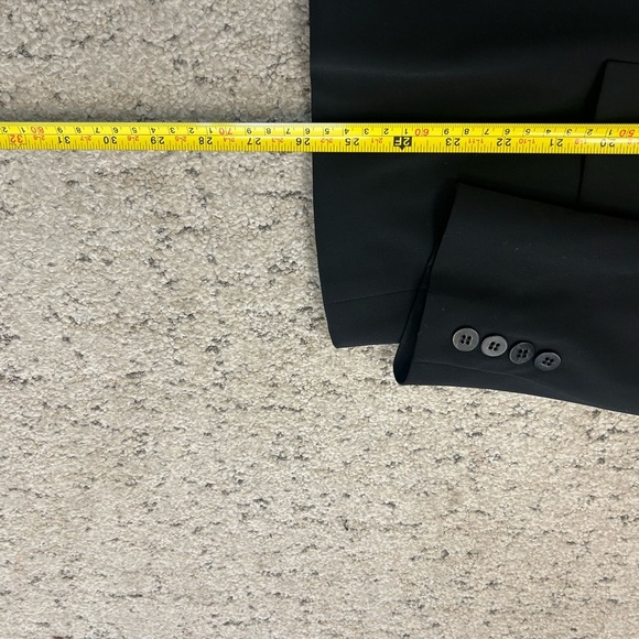 Holt Renfrew size 14 Black Double-Breasted Blazer EUC petty coat style buttons - Picture 10 of 15